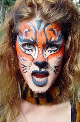 tiger face paint painting clip funny cat babies paintings wallpapers simple