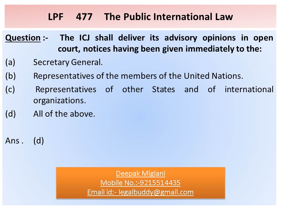 Legal Point Public International Law 20