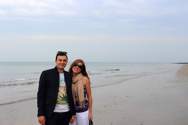 Walking on the beach in Trouville