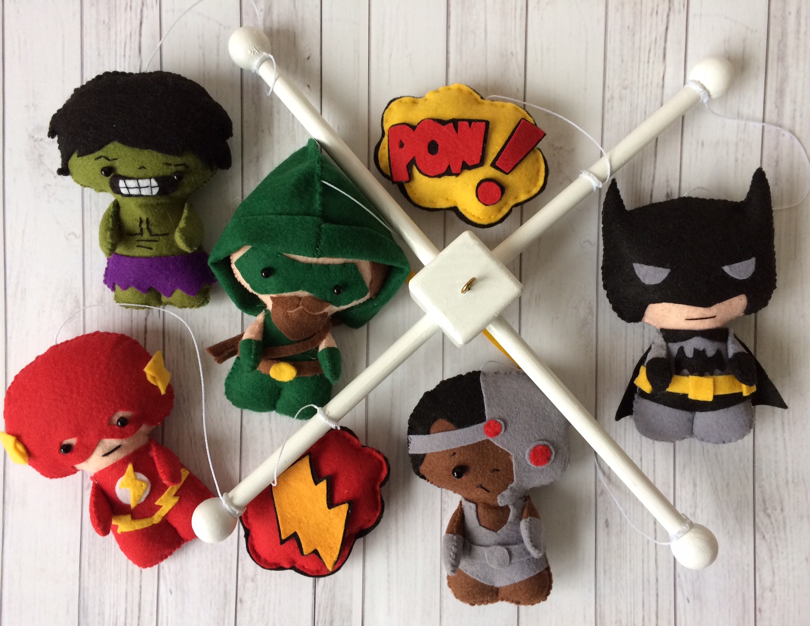 superhero baby mobile