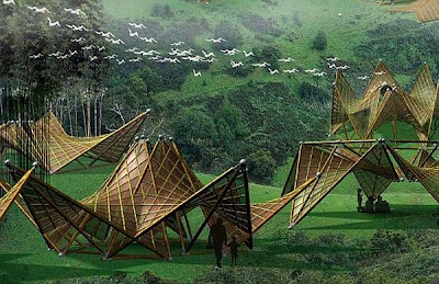 Increíble arquitectura con bamboo