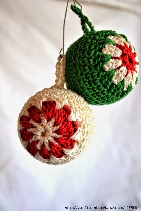 DIY esferas de árbol de navidad al crochet