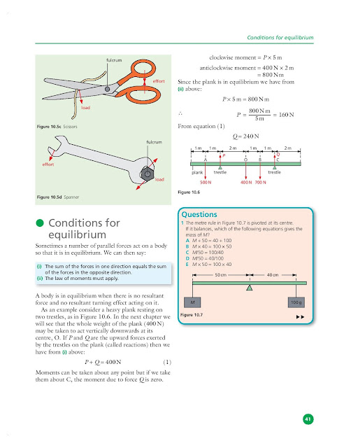 Moments and levers AL Physics in English medium
