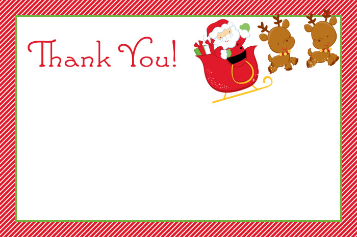 Christmas Thank You Cards - Slim Image