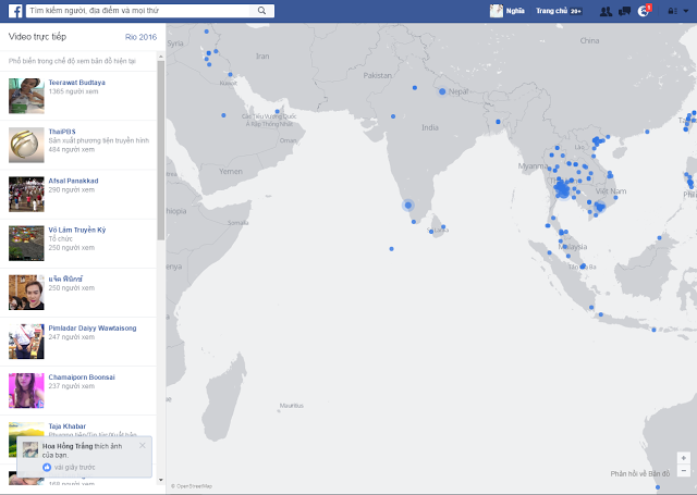 Cách xem bản đồ live trực tiếp trên Facebook
