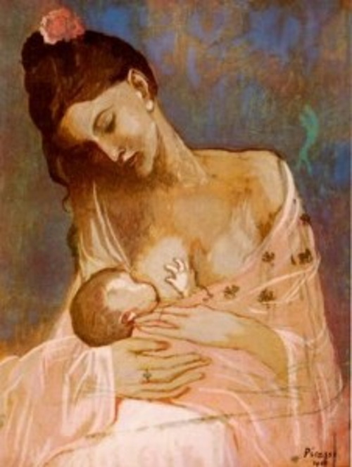 Maternidade - Picasso. Maternidade, pintura de Picasso. #PraCegoVer