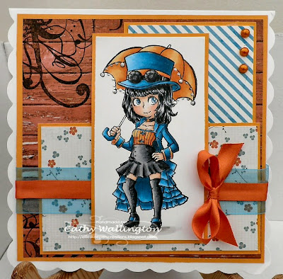visible image stamps steampunk lady character stamp Clara