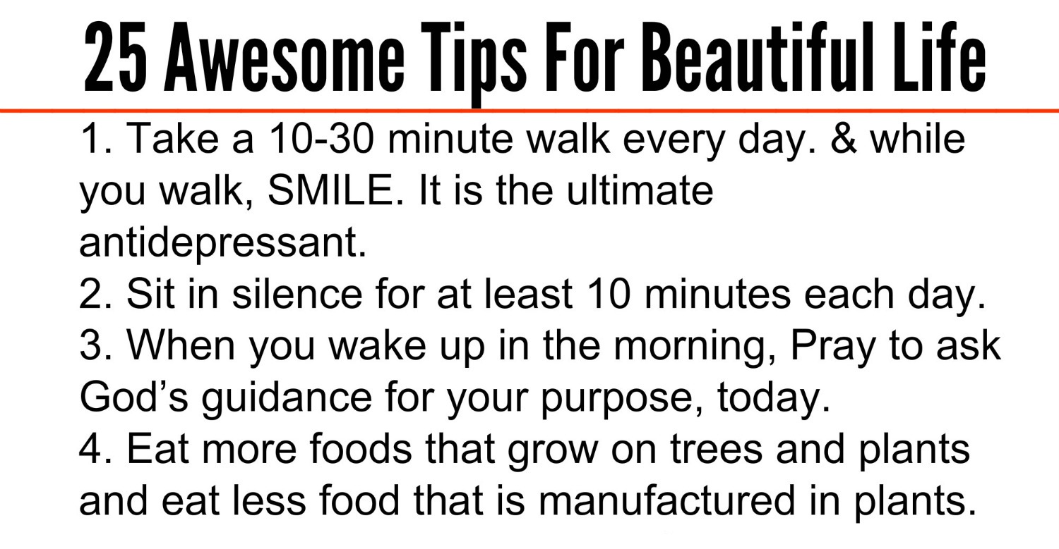 Tips For A Beautiful Life 3
