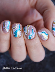 wave nail art design 1