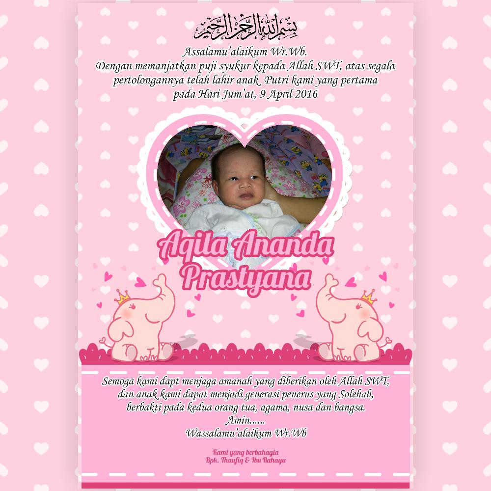 kartu ucapan aqiqah - wood scribd indo