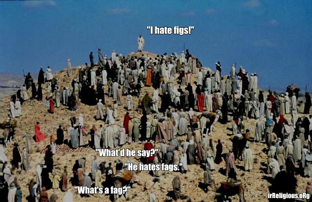 Funny Jesus sermon on the mount i hate figs meme picture