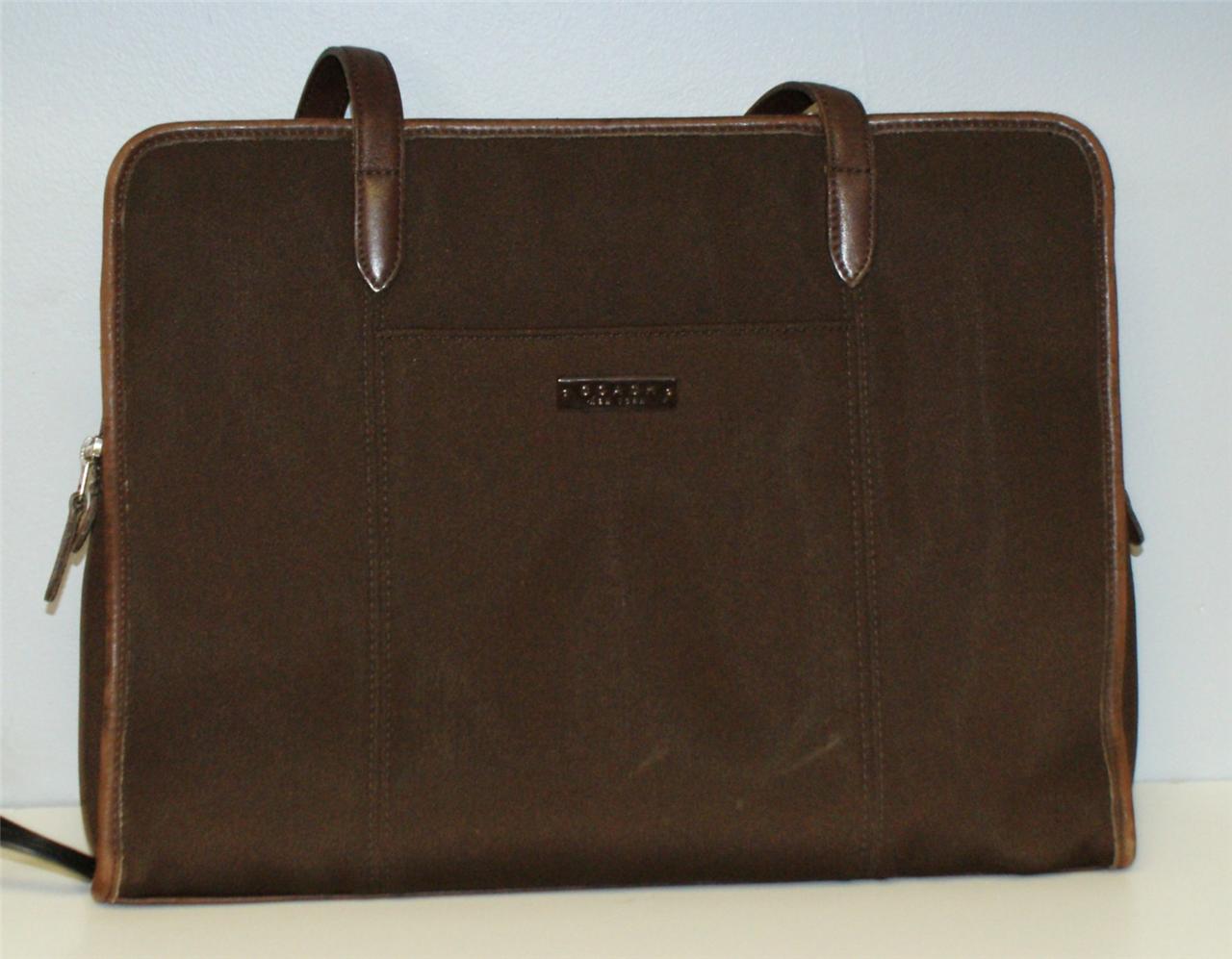 COACH BROWN NYLON COMPUTER BAG Gold Crafters Exchange