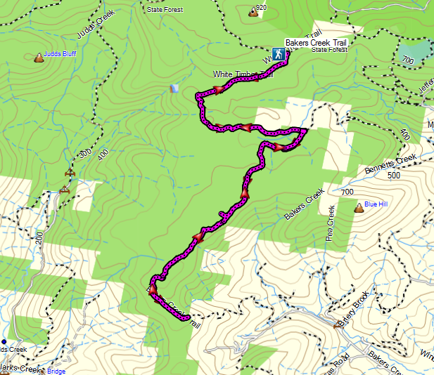Bakers Creek Trail Hiking South East Tasmania
