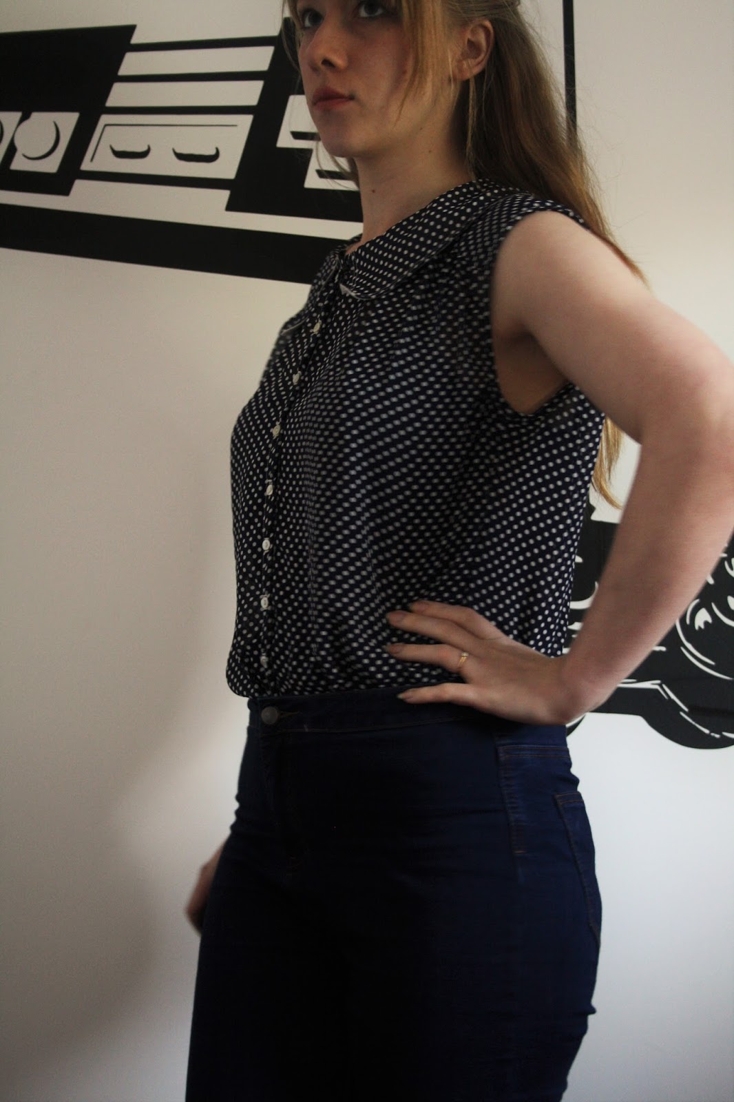 KnitWitsOwls Collared Sleeveless GBSB blouse
