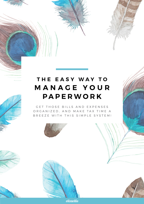 The Easy Way to Manage Your Paperwork - Get those bills and expenses organized, and make tax time a breeze with this simple system! // Eliza Ellis