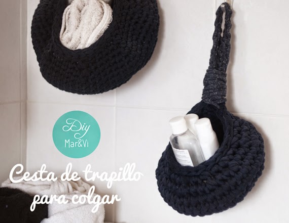 Cestas de trapillo para colgar