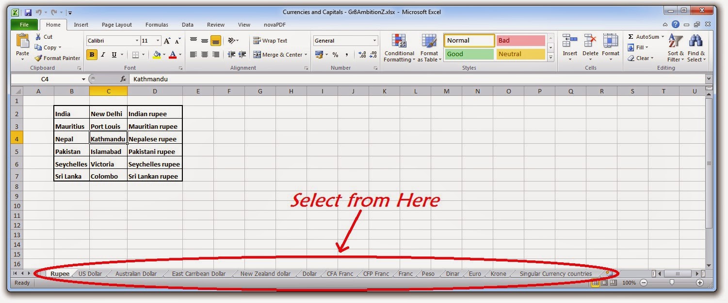 Complete Countries Currencies And Capitals List Free Country Currency And Capitals List