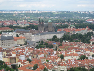 View of Prague Castle from Petrin Tower