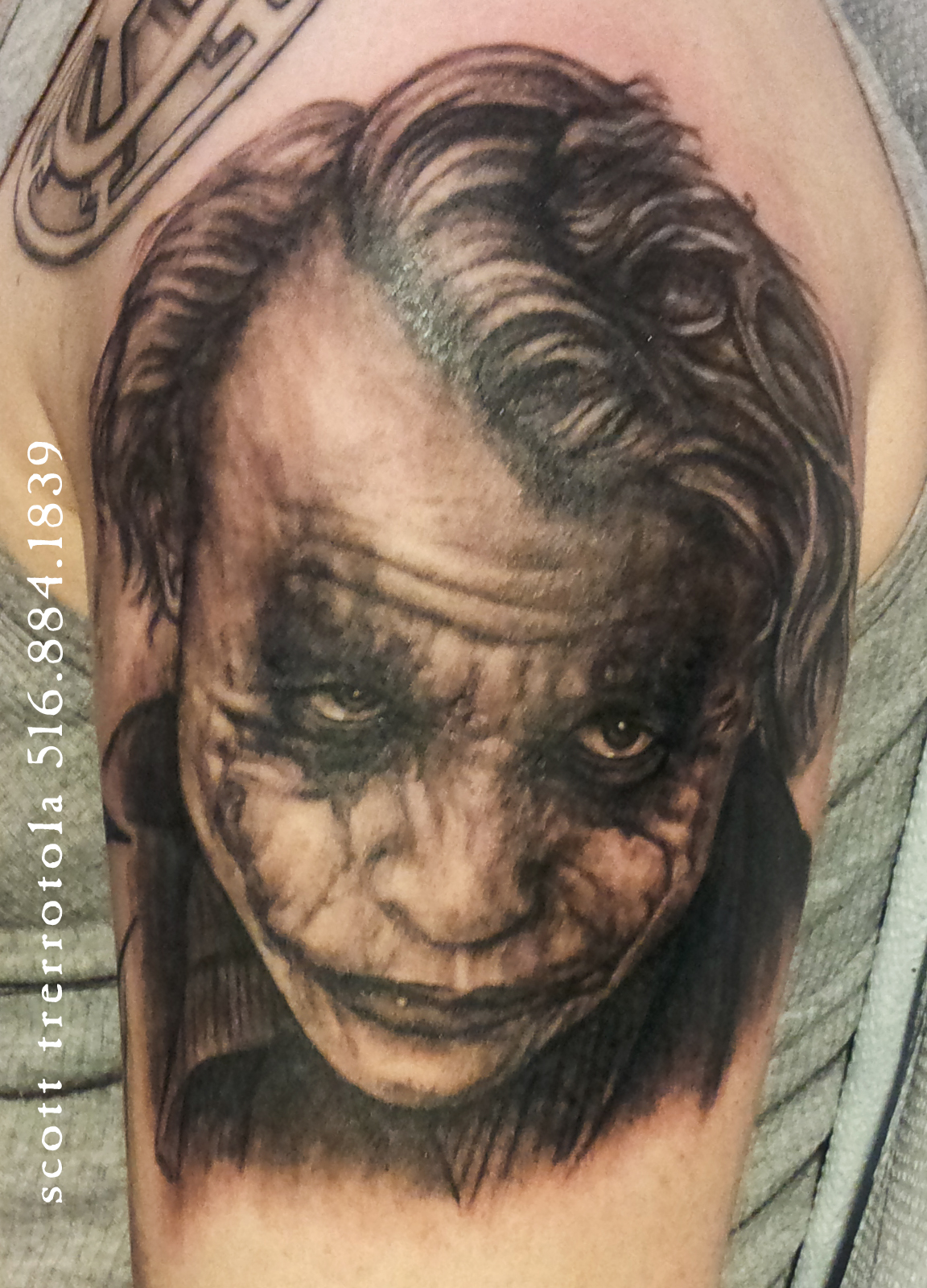 Heath Ledger Joker Tattoo.