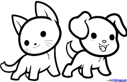 drawings animal easy animals draw drawing dog sketch simple kawaii anime babies puppy coloring pages forest