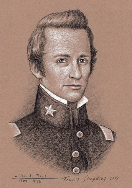 William Barret Travis. Texas Army Soldier and Freemason. The Alamo. by Travis Simpkins
