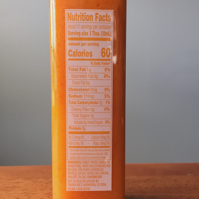Trader Joe's Carrot Ginger Miso Salad Dressing
