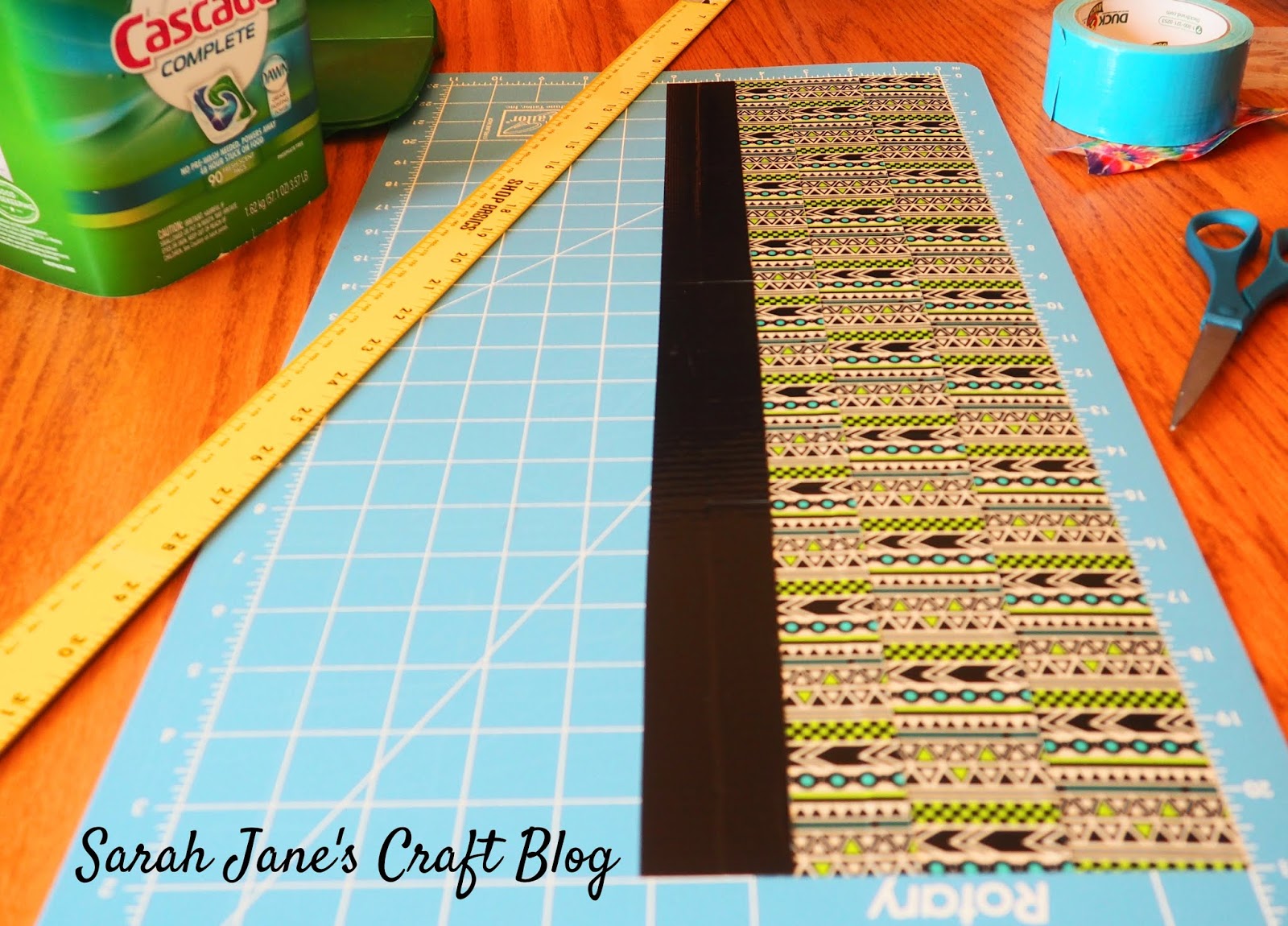 Dishwasher Pod Mini Trash Can (or Storage Canister) with Duct Tape