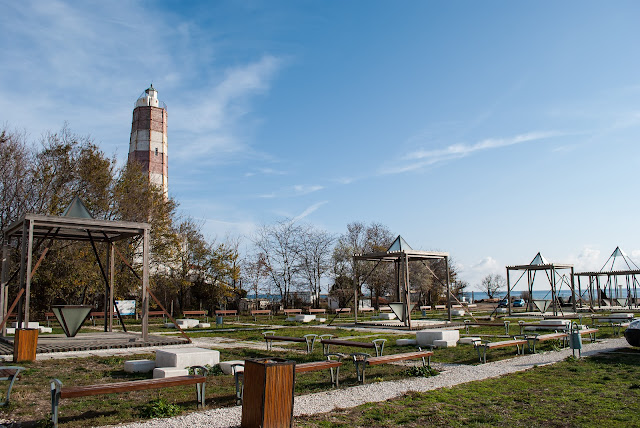 България Шабла фар парк. Болгария Шабла маяк парк.