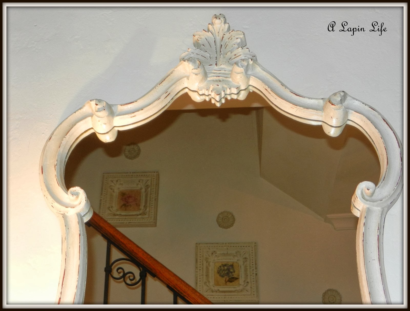 A Lapin Life How to Update an Old Mirror Frame with Homemade Chalk Paint