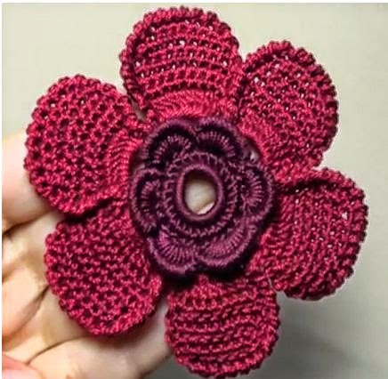 PAP de flor crochet