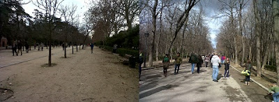 Correr en el parque de El Retiro. Ocio verde en Madrid.