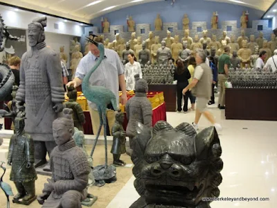 gift shop at factory reproducing Terracotta Warriors souvenirs in Xi'an, China