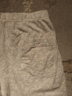 Engineered Garments Easy Short in Grey Floral Jacquard French Terry