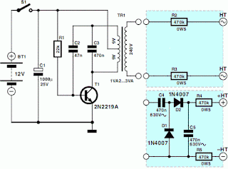 Mini High-Voltage Generator Circuit Diagram