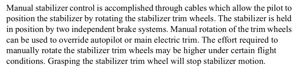 Does Mac Move The Manual Trim Wheel Move On The 737 Max Does Mac Move The Manual Trim Wheel Move On The 737 Max