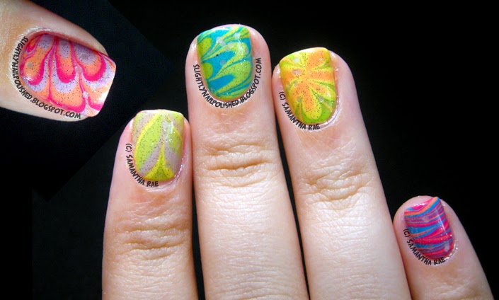 Slightly Nail Polished: Easter Water Marble...