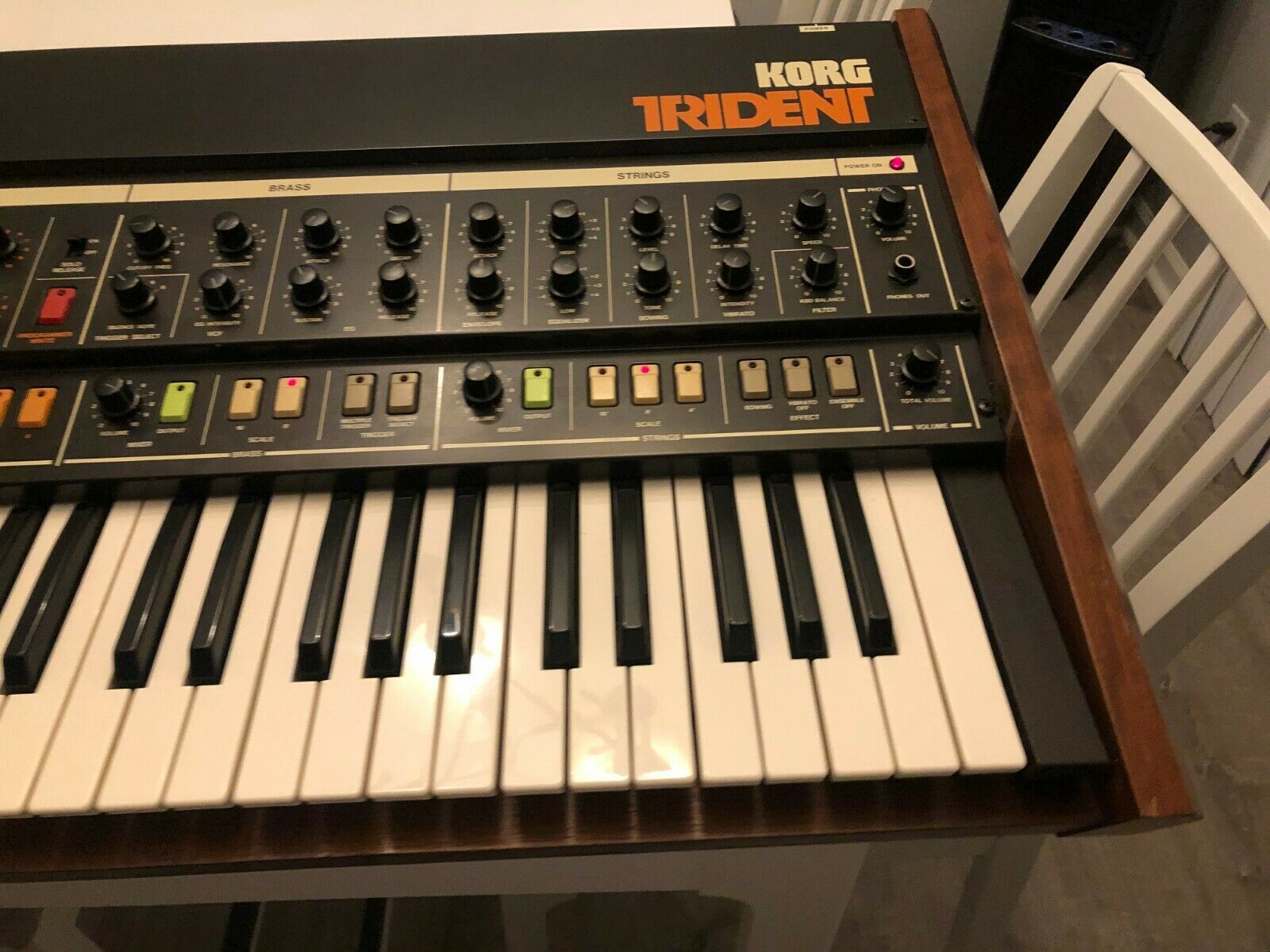 MATRIXSYNTH: Korg Trident Synthesizer Brass String Machine SN 331819
