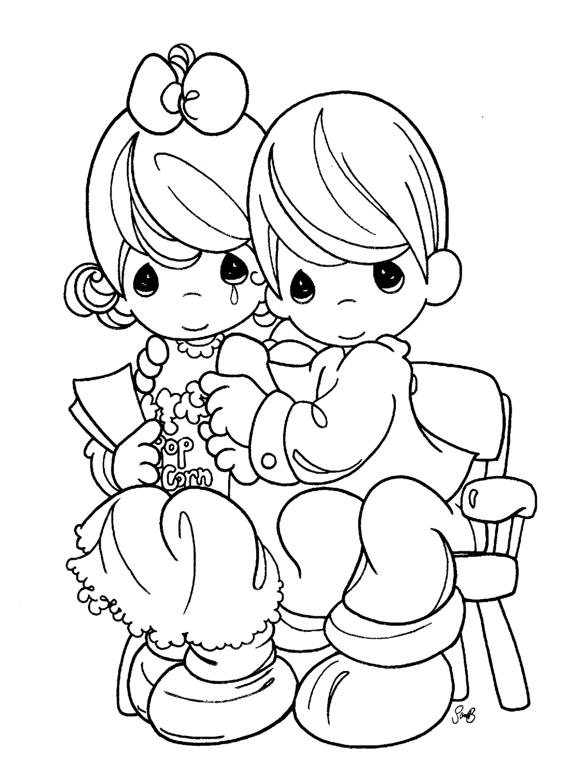 Precious Moments for Love Coloring Pages >> Disney Coloring Pages