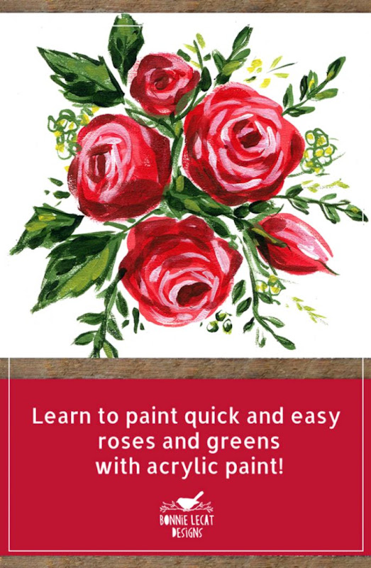 Painting Roses in Acrylic Easy Step by Step Online Course