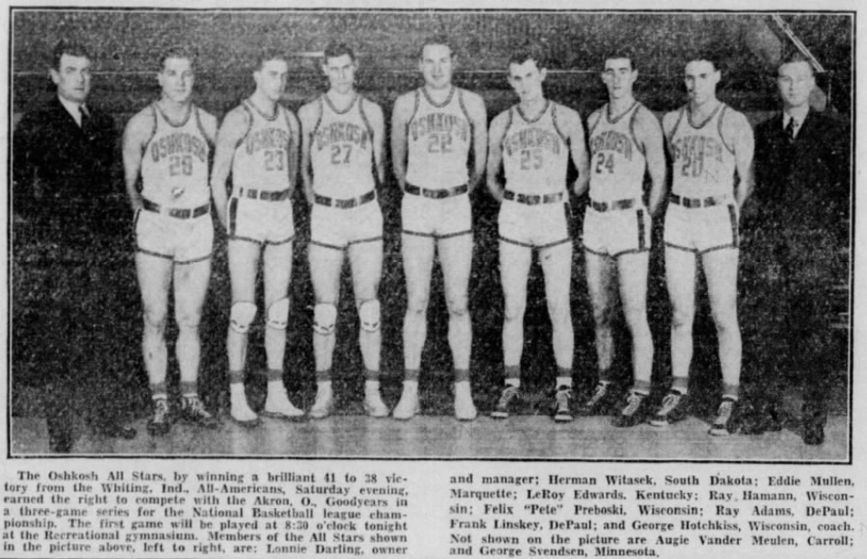 Peach Basket Society 193738 Oshkosh AllStars (NBL)