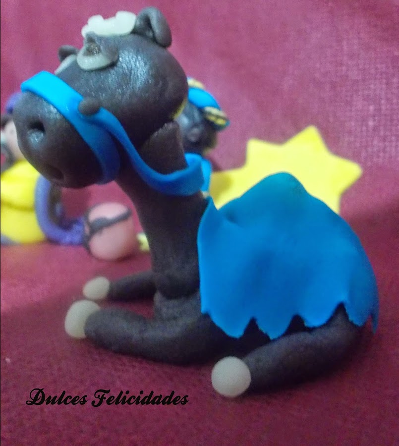 Belén navideño modelado con fondant