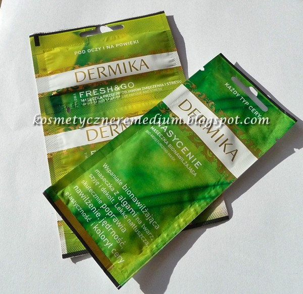 dermika, maseczki do twarzy, twarz, dermika nasycenie, dermika fresh and go, bionawilżenie twarzy, relaks dla zmęczonych oczu, maska żelowa na oczy, opuchlizna na oczach, wizaz