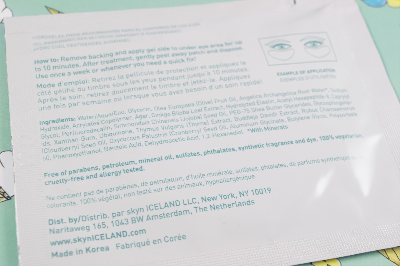 FACE MASK FRIDAY SKYN ICELAND HYDRO COOL FIRMING EYE GELS A Life