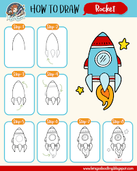draw rocket space drawing step easy steps drawings instructions pencil paper sketch ro paintingvalley sketchbook super need learn eraser