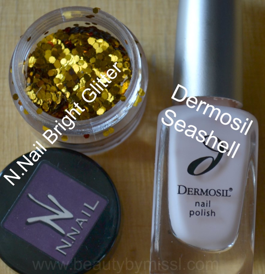 N.Nail 1.5mm Bright Glitter, Dermosil nail polish in Seashell, Dermoshop, KKCenterHk.com