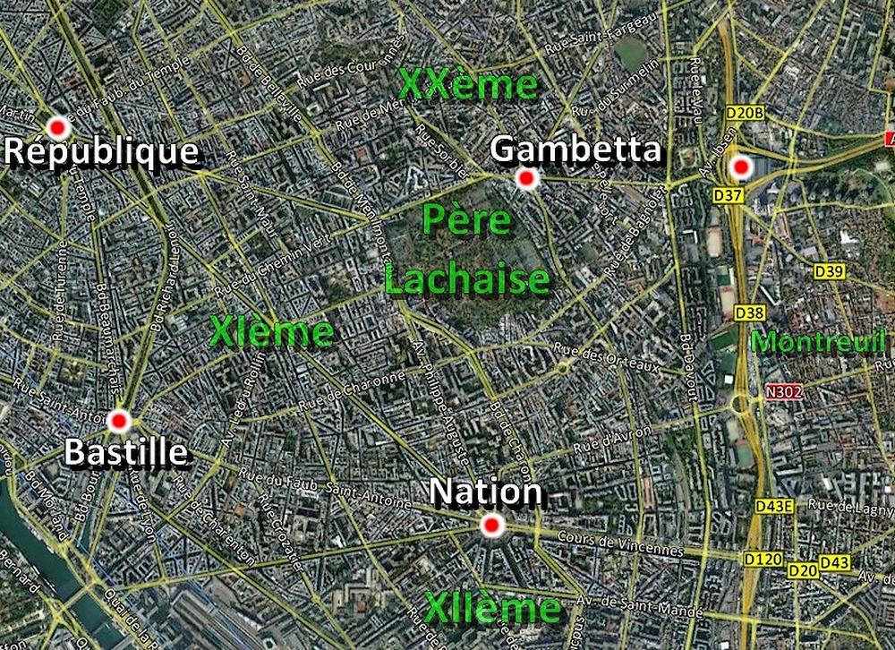 Coins du Monde: FRANCE - Paris - Le cimetière du Père-Lachaise