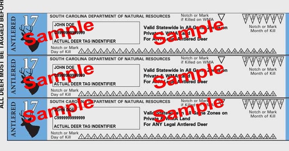 Lowcountry outdoors Buck Tags are NEW for 2017 Deer Season