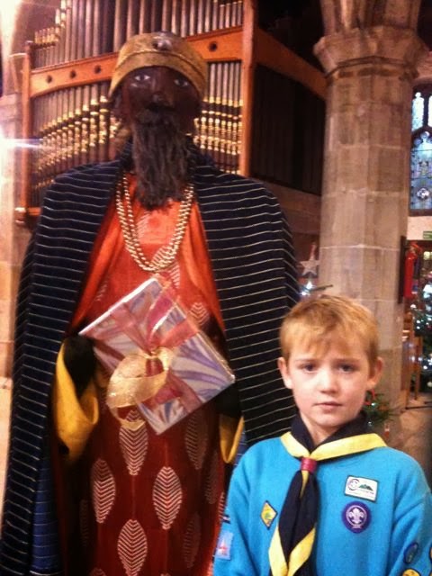 Beaver Scout with Nativity Wiseman
