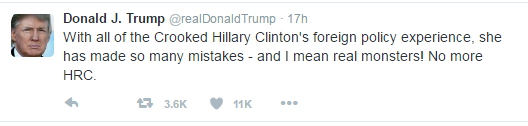'She Doesn't Even Look Presidential And Suffers From Bad Judgement!: - Donald Trump Fires Back At Hillary Clinton