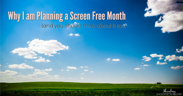 Why would you ever consider a screen free month?  Check out some reasons here! 